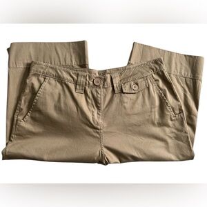 Woolrich Tan Pronounced Stitch Capri Pants, Size 10